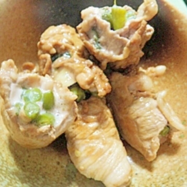 豚こま切れで肉巻き野菜！